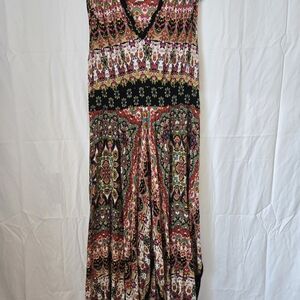 Bila Multicolor Boho V-Neck Maxi Dress